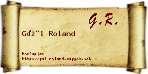 Gál Roland névjegykártya